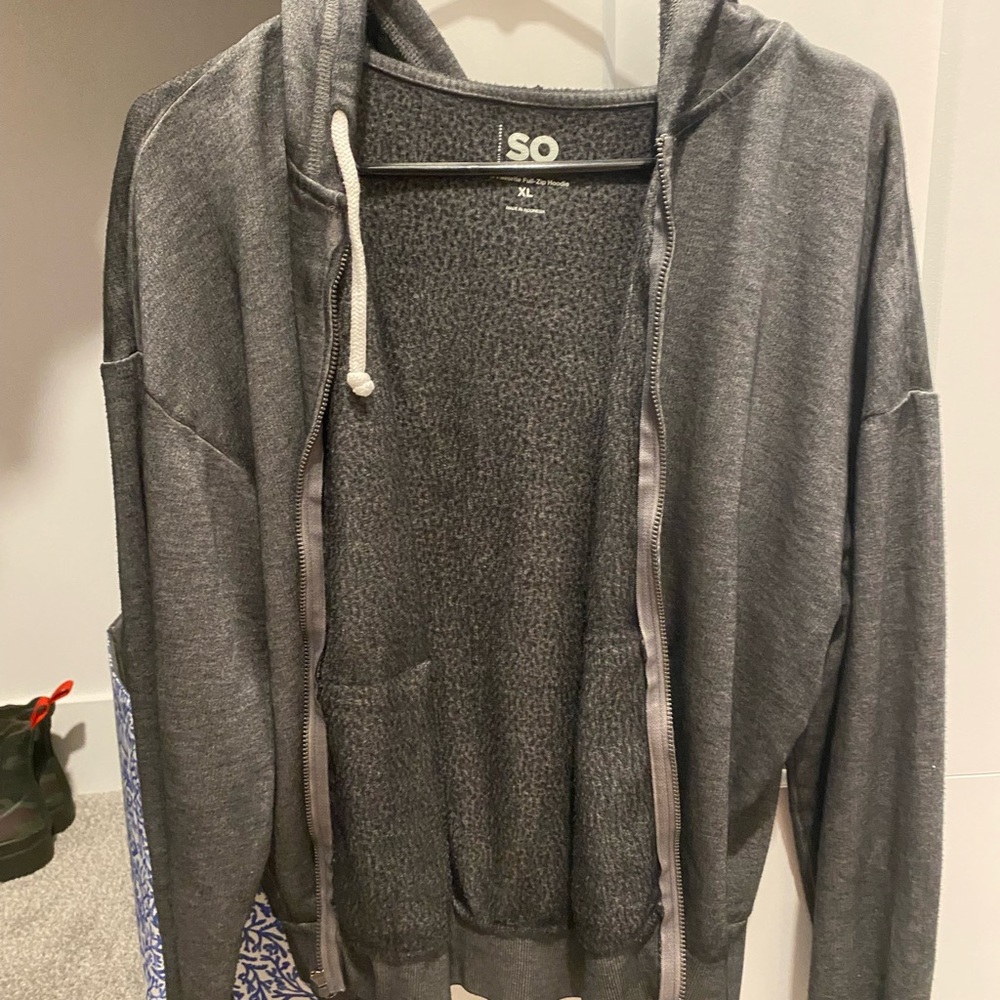 SO zip up grey jacket. Hardly worn size XL